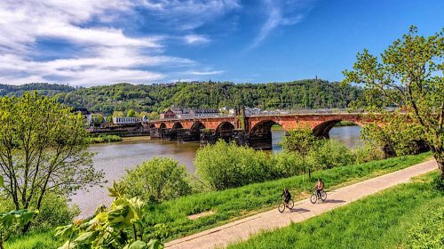 Blick auf die Mosel und die Römerbrücke
